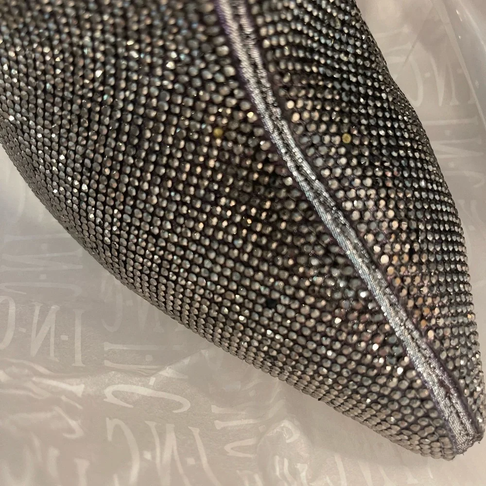 NWT INC Pewter Crystal Knee Boots - Picture 3 of 7